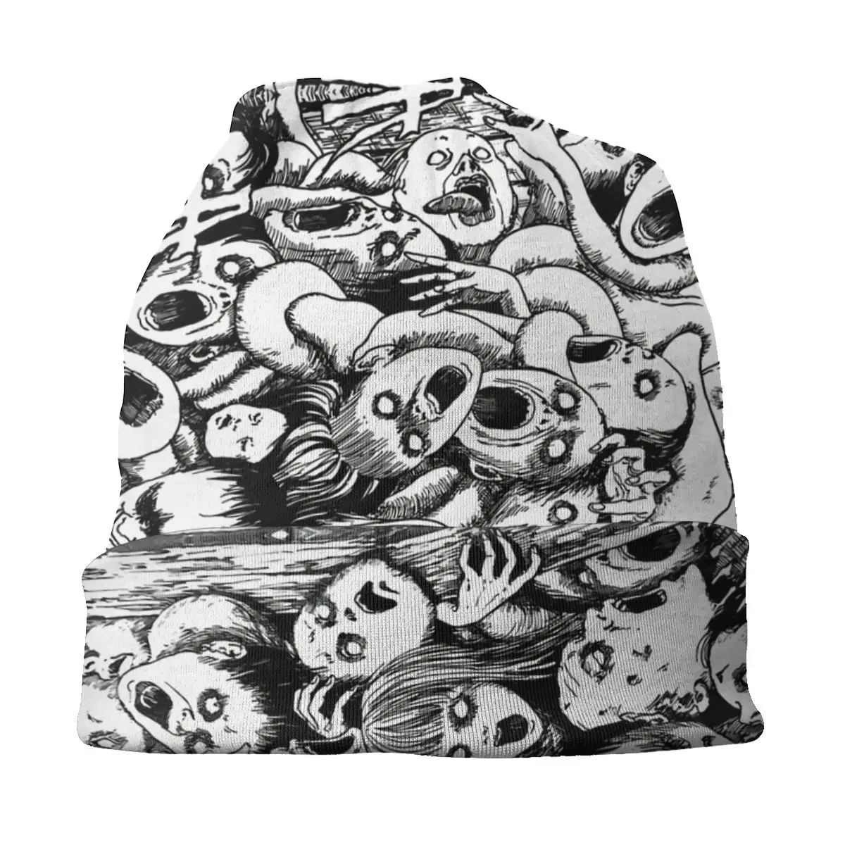 Junji Ito Horror Bonnet Homme Fashion Thin Skullies Beanies Caps Creative Hats