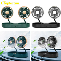 Portable Car Dual Head Fan USB Car Cooling Air Fan for Auto Home office Low Noise Cooling Fans Auto Dashboard Fan Base