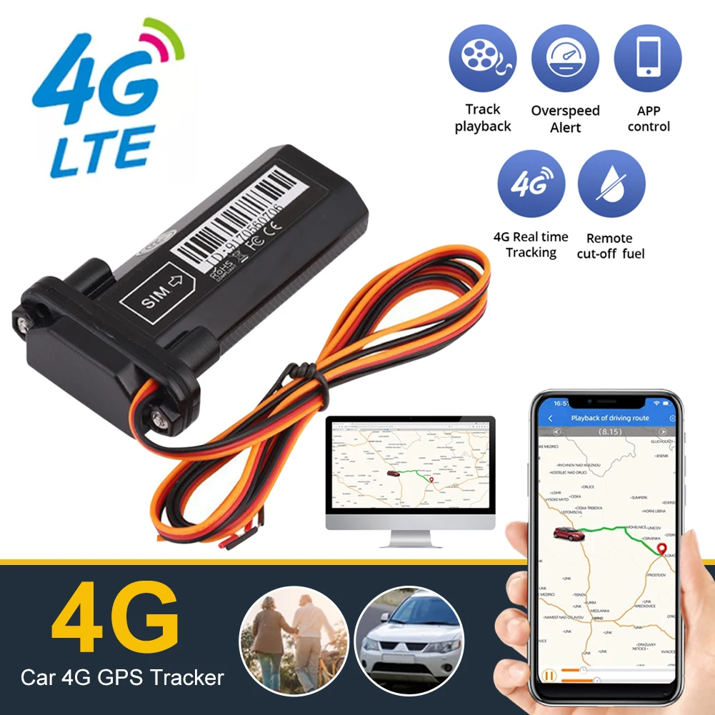 GPS Tracker Vehicle Tracking Device Waterproof motorcycle Car Mini 4G GPS GSM SMS locator with real time tracking Free APP