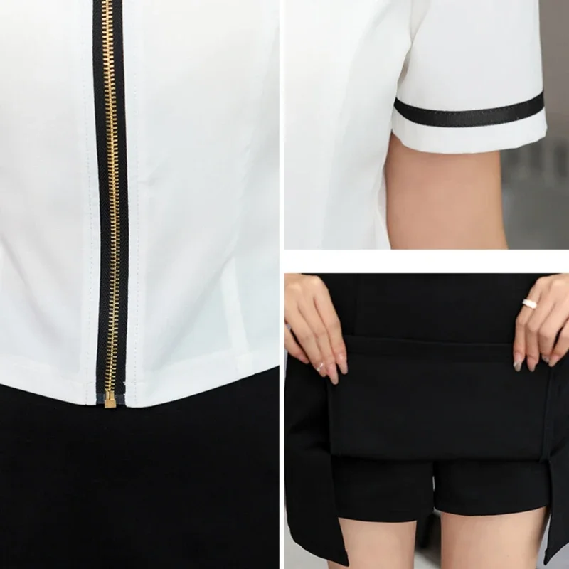 زي التجميل النسائي أزياء إدارة الجلد منتقي الأذن تدليك ملابس العمل للنساء على فني حمام القدم في الفندق S-3XL #6