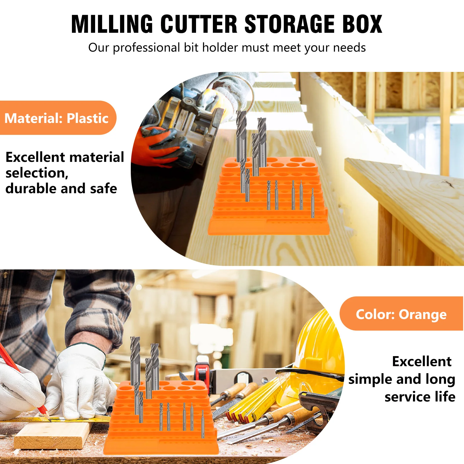 

Milling Cutter Storage Tray Drill Bit Organizer Durable Space-Saving Tool Sorting Rack For Drills Bits Stand Practical