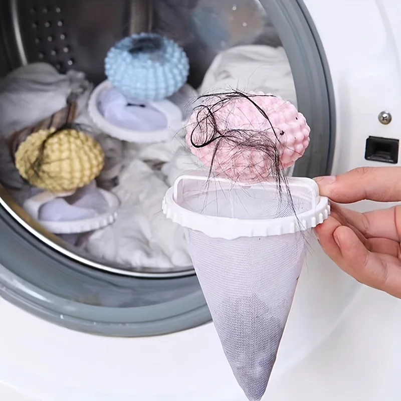 1pc Multi-Purpose Laundry Ball - Hair & Lint Catcher for Washing Machines, Polyester Fiber