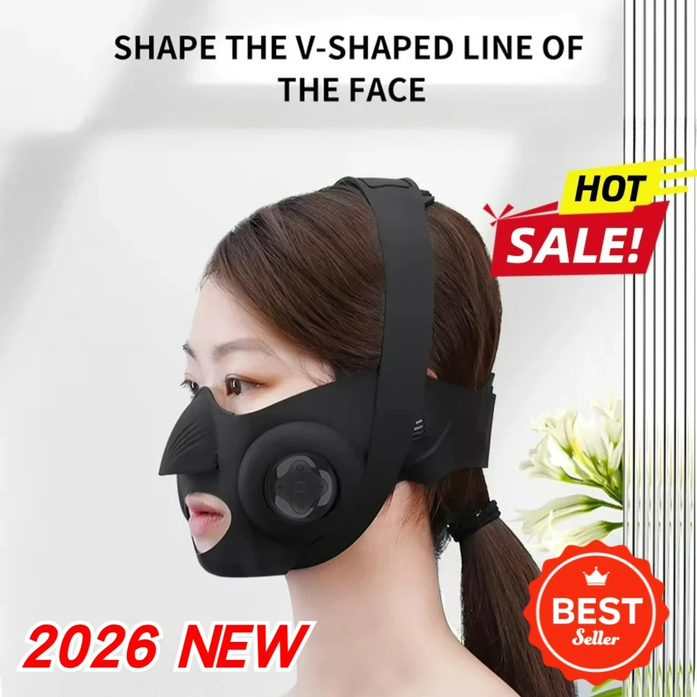 جهاز تنغيم الوجه EMS مدلك التخسيس على شكل حرف V لرفع الخد ومضاد للتجاعيد ومخفض الذقن المزدوج 2026 حزام رفع الوجه الجديد