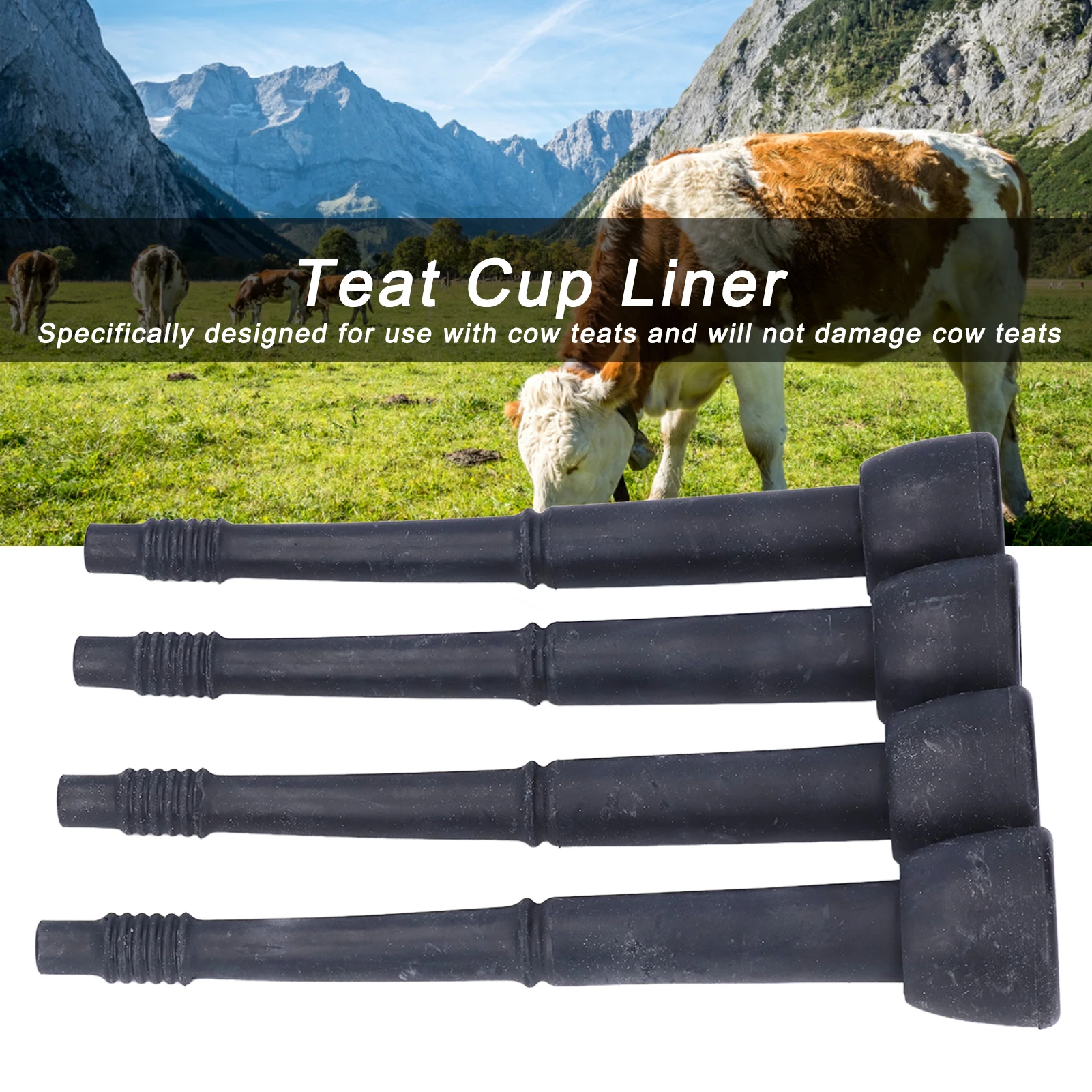 

4PCS Silicone Milk Lining Harmless Milking Machine Liner Teat Cup Liner Farm Accessories Milking Liner Milking Liner Replacement