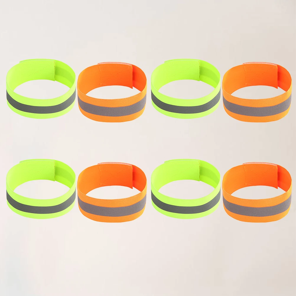 

10 pcs Reflective Wrist Strap Fluorescent Bracelets for Men Women Night Running Safety Outdoor Security Carnival