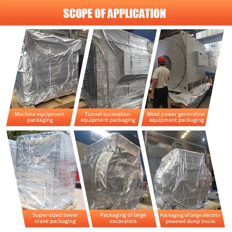 Borsa tridimensionale in foglio di alluminio a fondo piatto con vuoto meccanico su larga scala, borsa in foglio di alluminio resistente all'umidità e antistatico