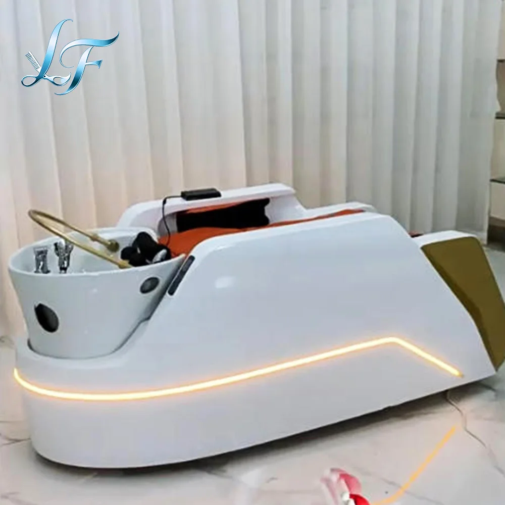 Salon-Pro Shampoo Massage Bed with Head Spa Ring Ergonomic Luxury Bed