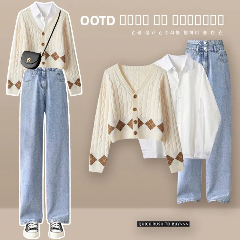 

Женский комплект Autumn Faion Small Fraance Sle Jaet Top Salt System, элитный молодежный комплект из двух предметов