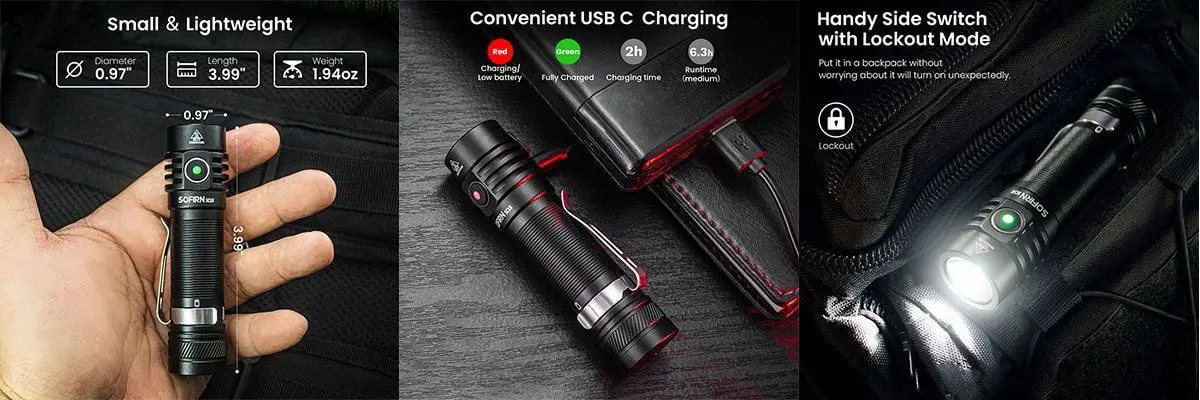 Sofirn SC18 Rechargeable EDC Flashlight