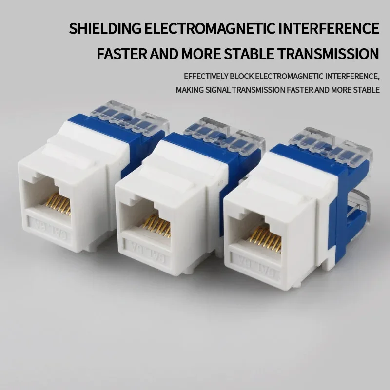 10 قطع CAT6A RJ45 مقبس وحدة الشبكة، أداة - تصميم مجاني، سرعة 10 جيجابت، مثالية لشبكة المنزل والمكتب