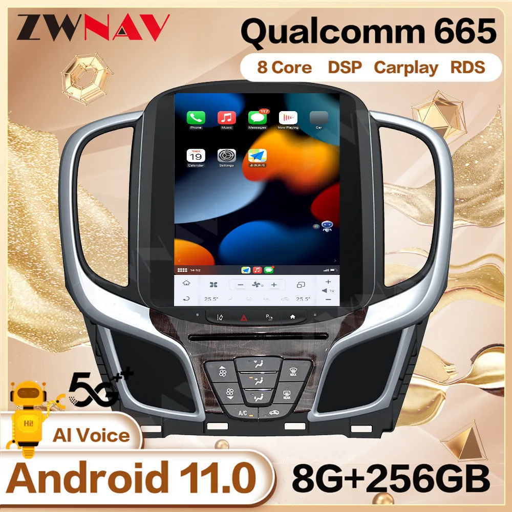 8+256G Tesa- Screen For 2014 2015 2016 2017 2018 Buick lacrosse Android 11 Unit Car Multimedia Player GPS Audio Radio Stereo