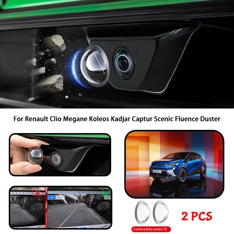 For Renault Clio Megane Koleos Kadjar Captur Scenic Fluence Duster Car camera protective cover lens cover