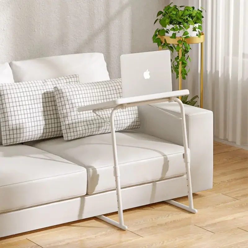 Adjustable TV Tray Table - TV Dinner Tray on Bed & Sofa, Comfortable Folding Table with 6 Height & 3 Tilt Angle Adjustments
