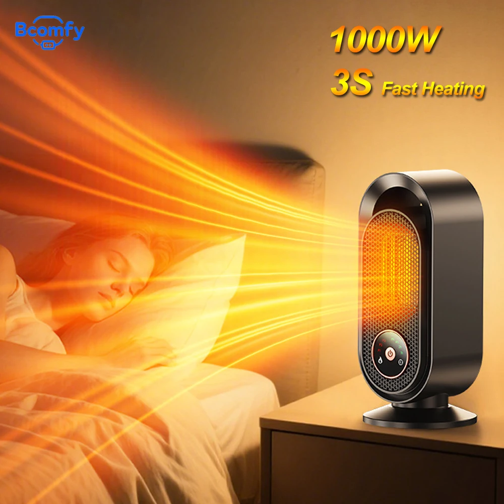 Desktop Heater Intelligent Hot Air Blower PTC Ceramic Fast Heating Electric Heater Winter Vertical Fan Heater for Home Office