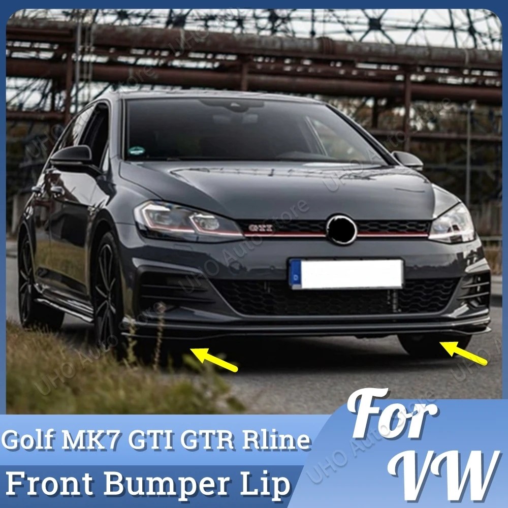 

Car Front Bumper Lip Lower Splitter Diffuser Body Kit Spoiler Trim For Volkswagen Golf 7 MK7 GTI GTD GTE R Rline 2012-2018