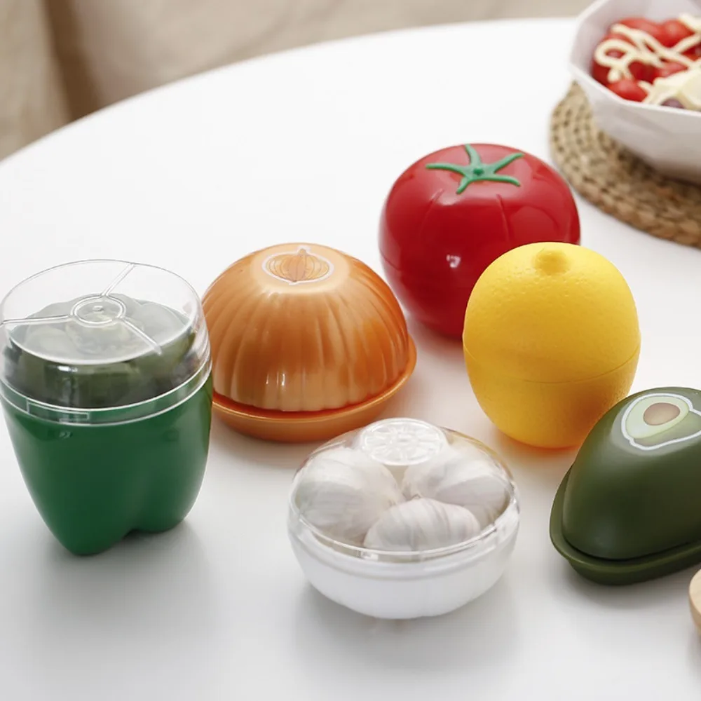 

Kitchen Gadget Fruit Vegetable Crisper Tomato Storage Container Food Sealed Storage Box Green Pepper Keeper Garlic Saver Box