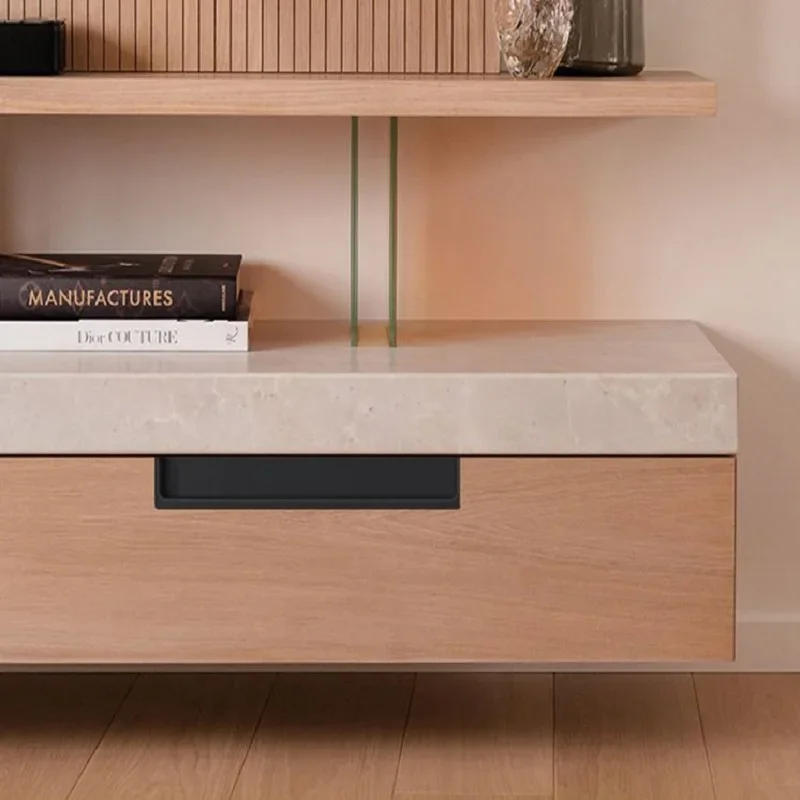 Light Luxury Morandi Same Color Dark Button Handle Skin Texture Slotted Embedded Cabinet Door Handle Drawer Cabinet Door Handle