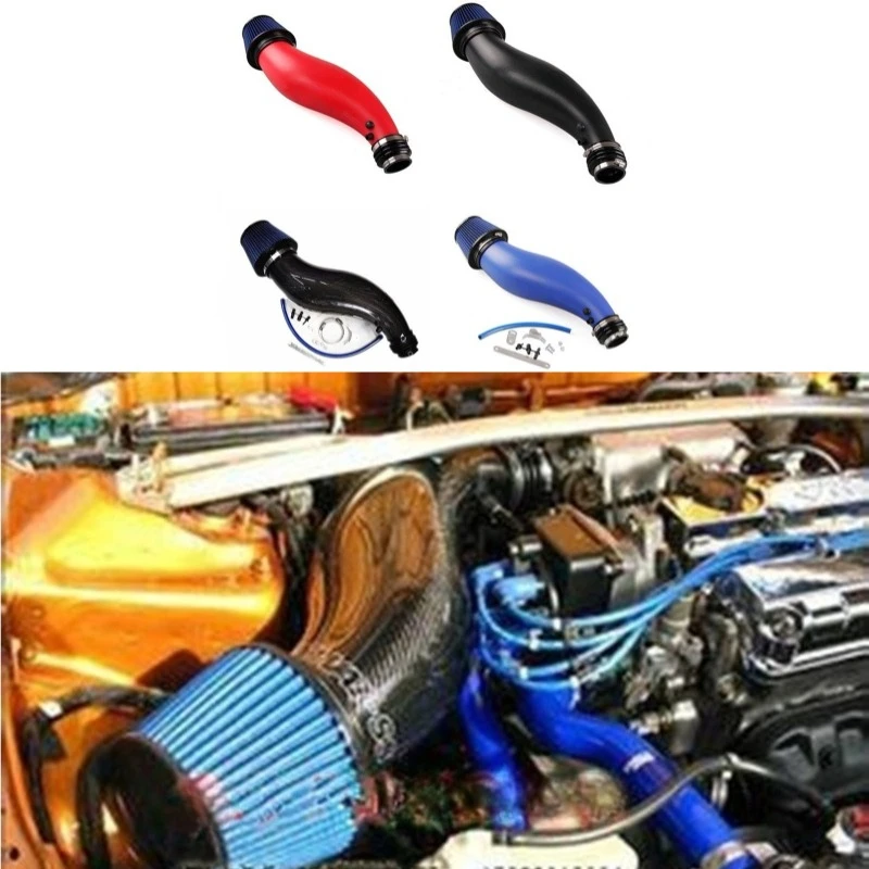 

For Honda EK EG Cold Air Intake Pipe Induction Kit High Flow Air Filter Mushroom Head ABS Pipe Racing Performance Modified Parts