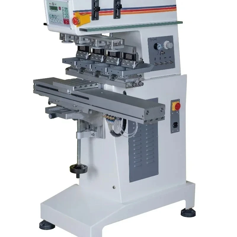 

4 Color Pad Printing Machine Sealed Closed Ink Cup Tampo Printer Watch Dial Pen Pneumatic Pad Printers With Shuttle