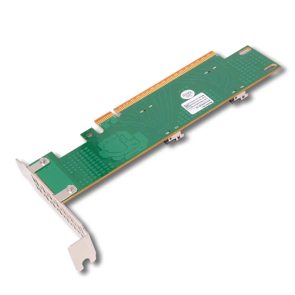 PCIe 5.0 X16 To MCIO Split Riser Card SlimSAS SFF8654 Adapter Motherboard for Server Single GPU External Expansion X8/16x