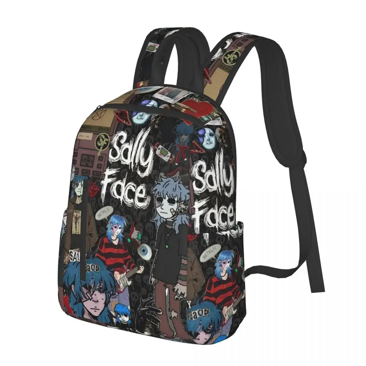 

Sally Face Game Anime SF Student Backpack School Bag Hiking Travel Daypack for Boys Girls Fashion Bookbag Shoulder Bags