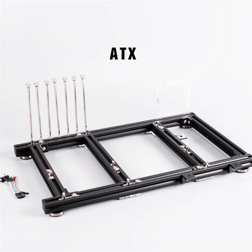 1PC ATX PC Test Bench Aluminum Alloy Computer Case Water Cooling Open Frame Overclock Air Case HTPC Support Graphics Card