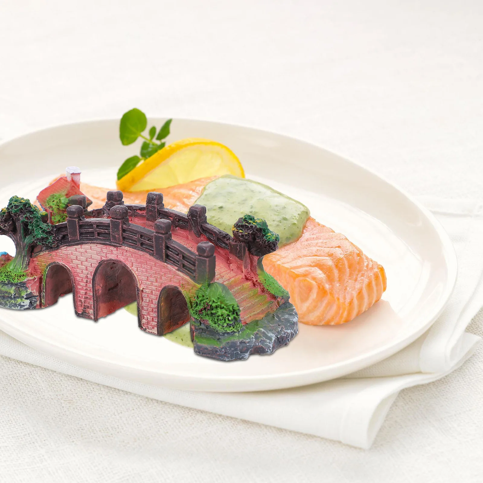 

1Pcs Small Plate Ornament Bridge Decoration High Quality Reusable Sashimi Dish Adornment Table Tray Decor Easy Clean Desktop