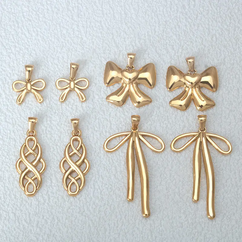 

Gold Stainl Steel Titanium Steel Knot Pendant Bracelet Nelace Faion Creative Accories DIY Jewelry Parts