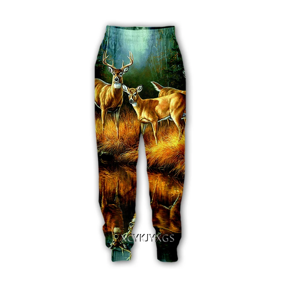 

phechion 3D New Men/Women Animal Deer Art Print-Casual Pants Sweatpants Straight Pants Sweatpants Jogging Trousers K143