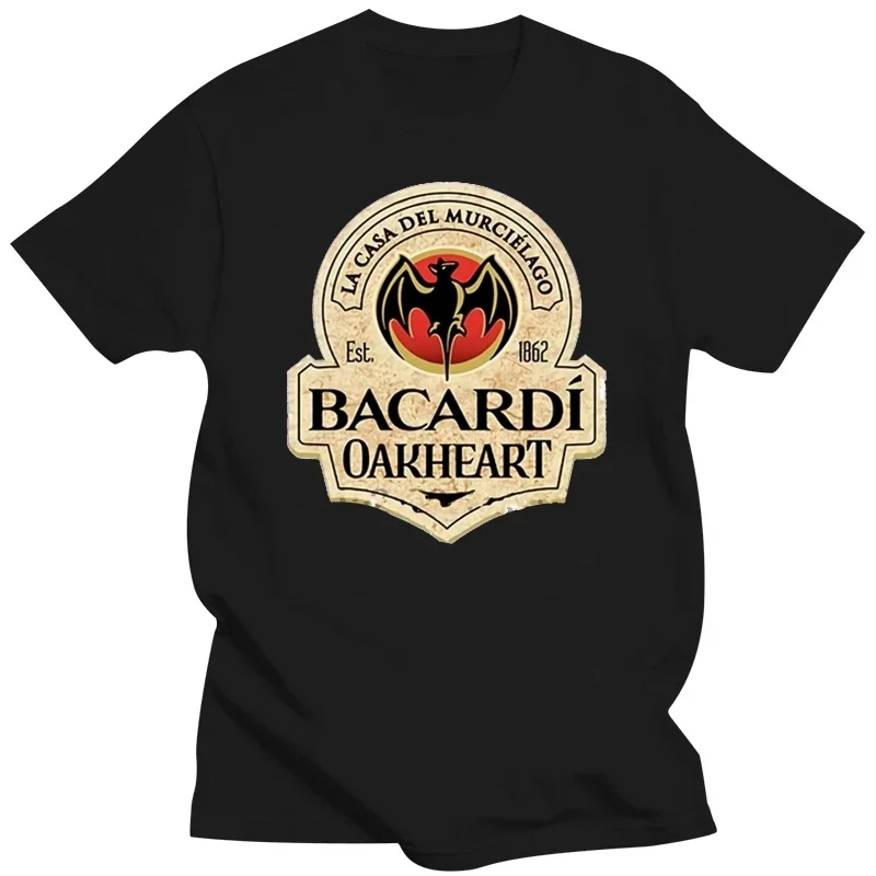 Klasyczne topy śmieszny t-shirt nowatorski tshirt męski T koszula nowa moda Bacardi Oakheart Logo T Shirt harajuku odzież męska tshirt