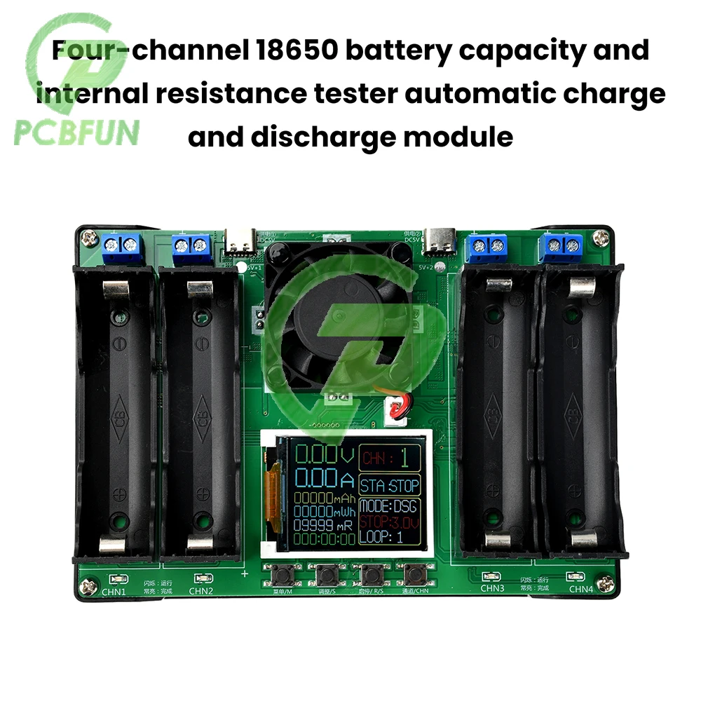 LCD Display Battery Capacity Tester for 18650 Batteries 4 Channel Internal Resistance Tester Universal Battery Checker Analyzer