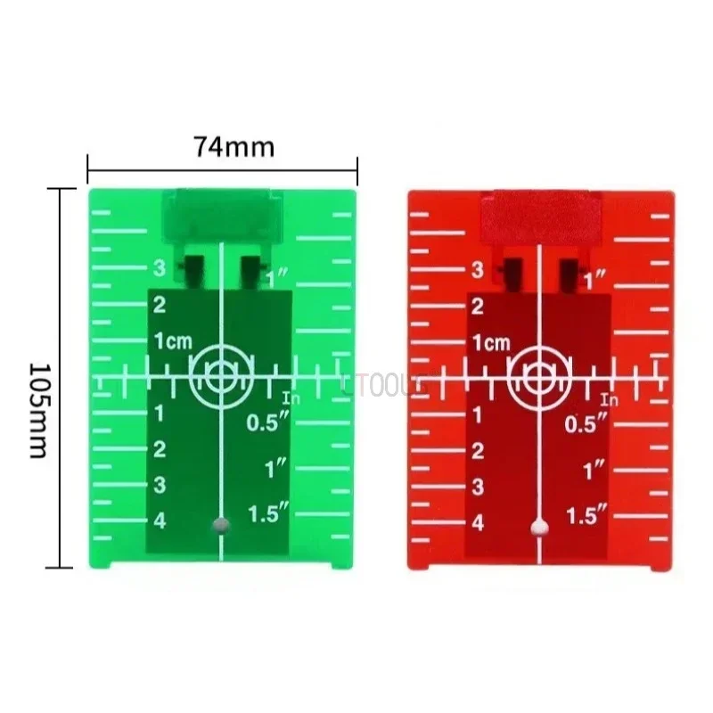 Laser Locator Magnetic Reflector Measuring Instrument Red/green Target Board Line Gauge Waterproof Anti Drop with Magnetic Tape