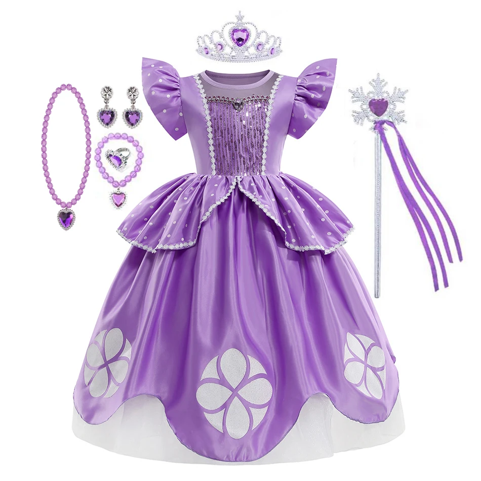 Sofia Costume the First Dress for Girls Princess Costumes Children Princess Dress Birthday Party Sofia Costume the First Dress for Girls Princess Costumes Children Princess Dress Birthday Party