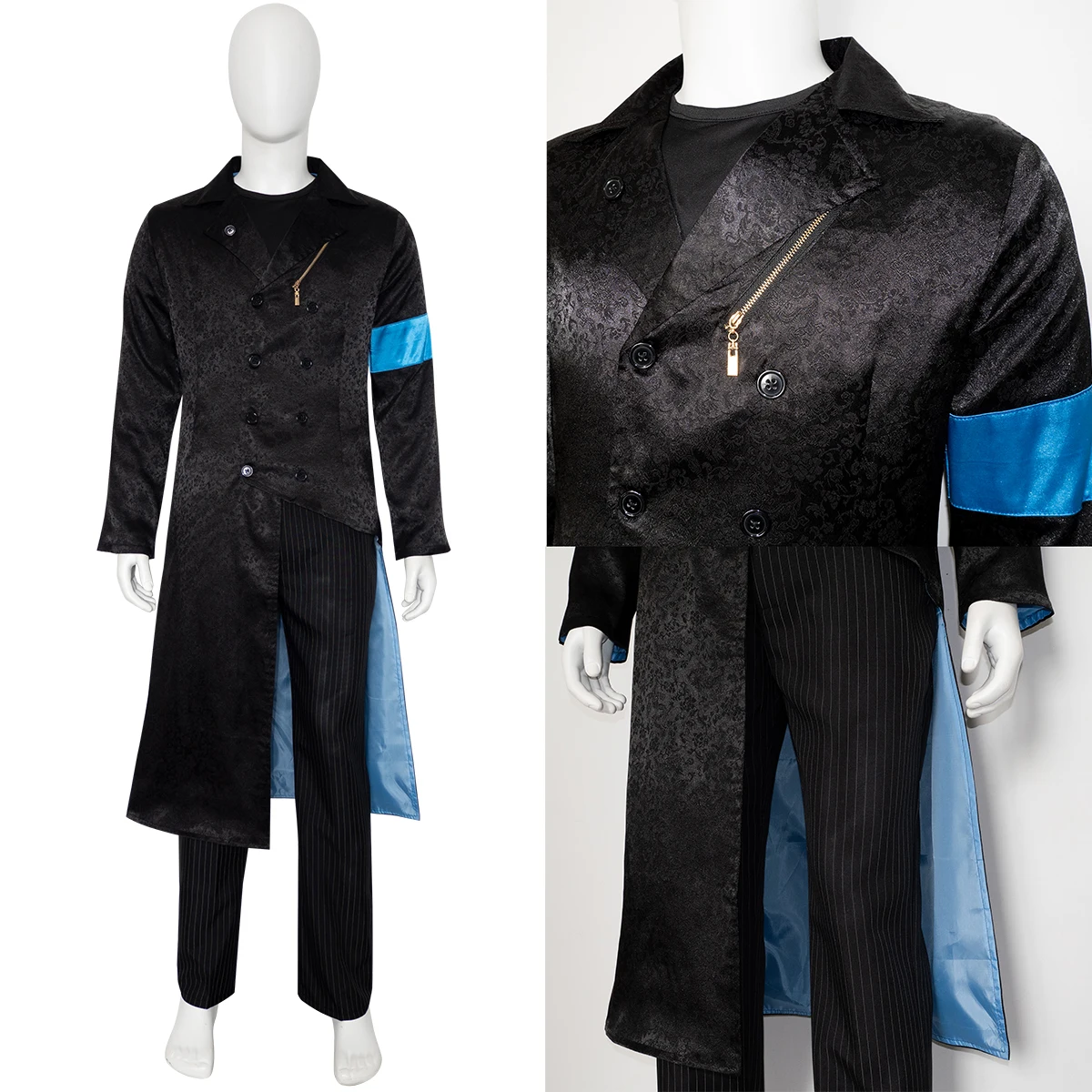 

Vergil Cosplay Costume Leader of The Order Black Uniform Game Outfit Halloween Theme Party