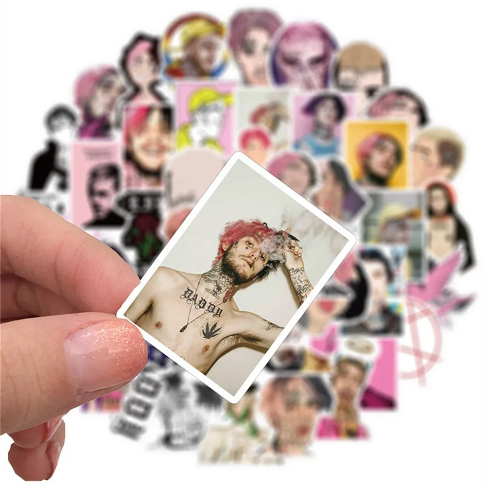 10/30/50PCS Rapper Lil Peep Personality Graffiti Sticker Luggage Laptop Skateboard IPad Guitar Gift Car Sticker Wholesale