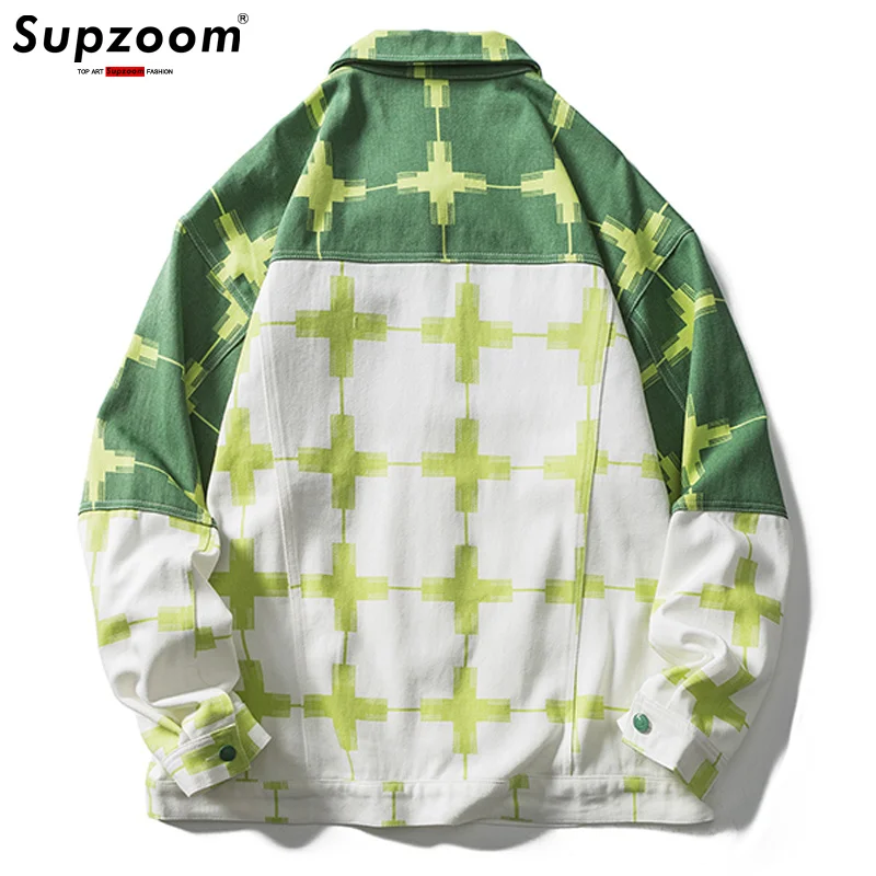 

Top Fashion 2023 New Arrival Brand Clothing Cotton Autumn Casual Single Breasted Print Spliced Bomber Jackets Men Coat