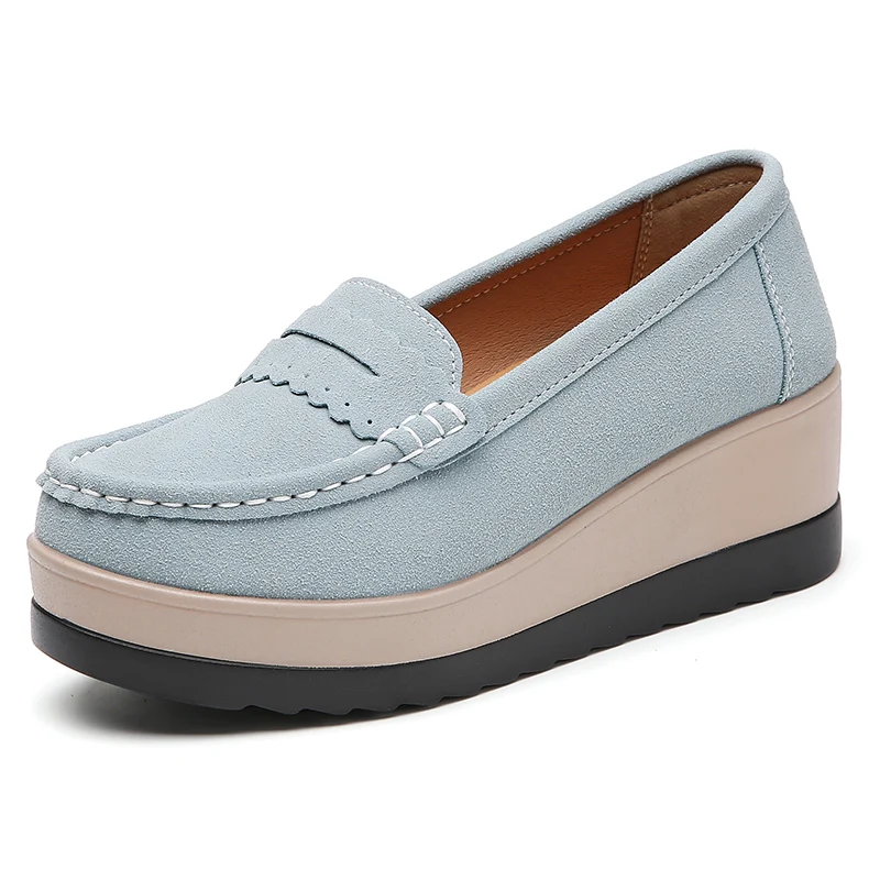 

Women's thick-soled, large-sized spring and summer casual, lightweight, breathable and anti-slip loafers for mothers