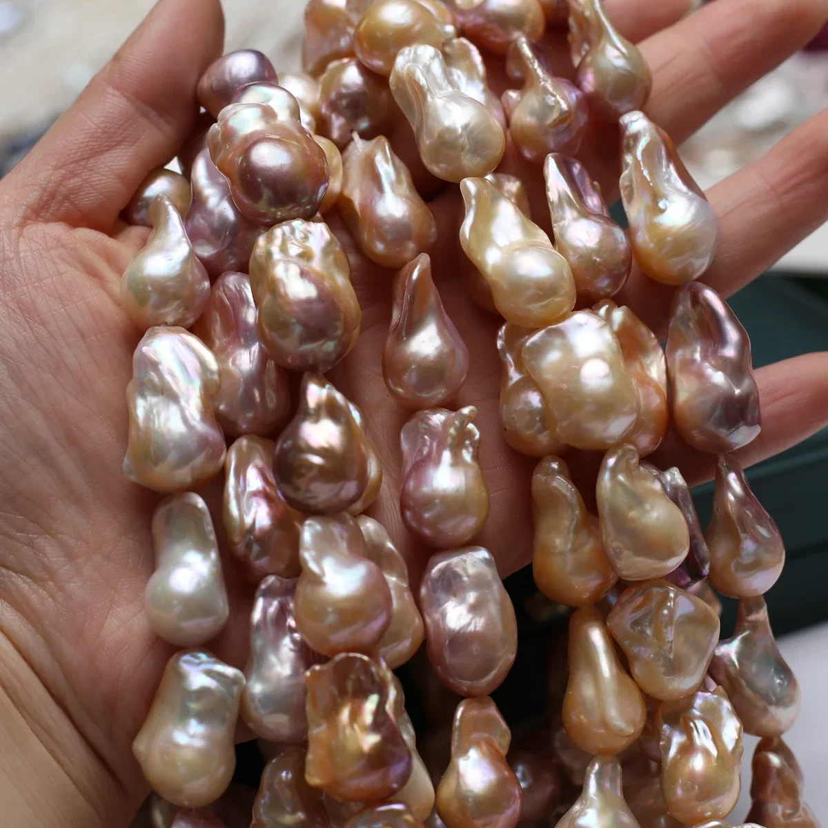 oversize-15x23~15x25mm-6a-glossy-pink-baroque-freshwater-pearls-big-loose-beads-for-ladies-handmade-ornament-craft-supplies