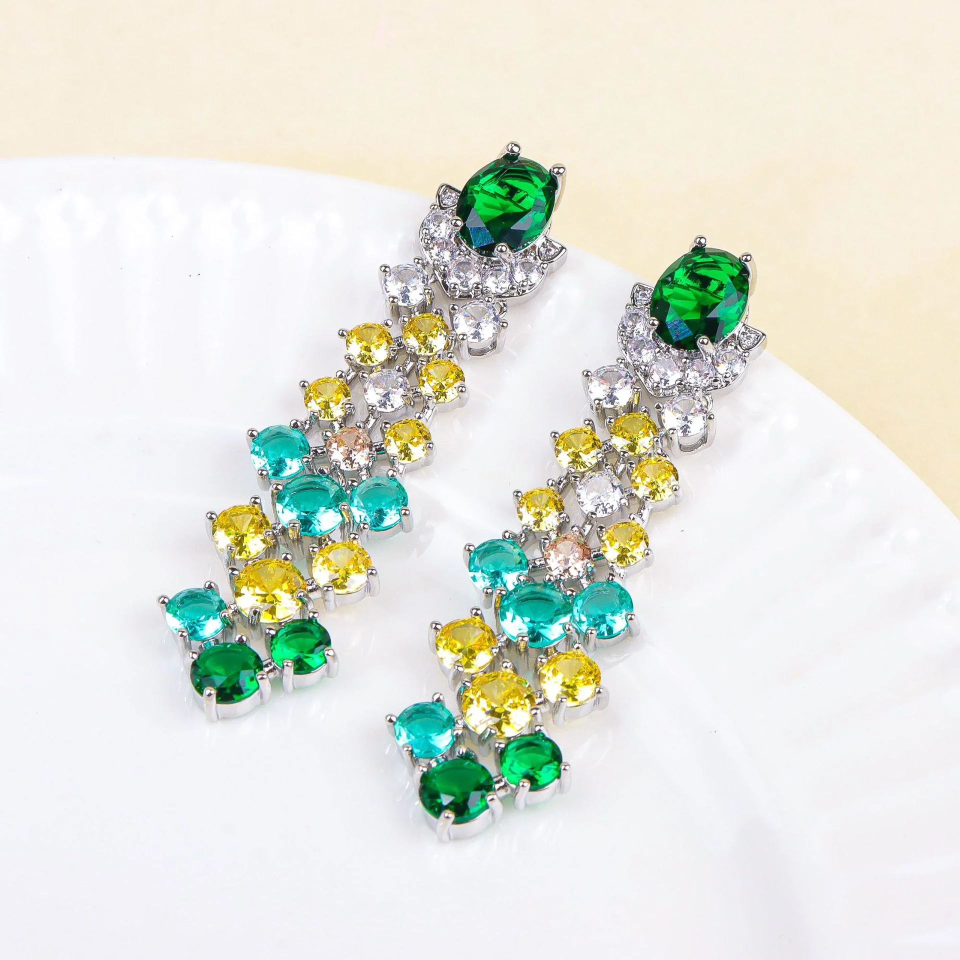

Long-style luxurious earrings - S925 silver stud earrings for elegant and individualistic ladies. Wife's Gift