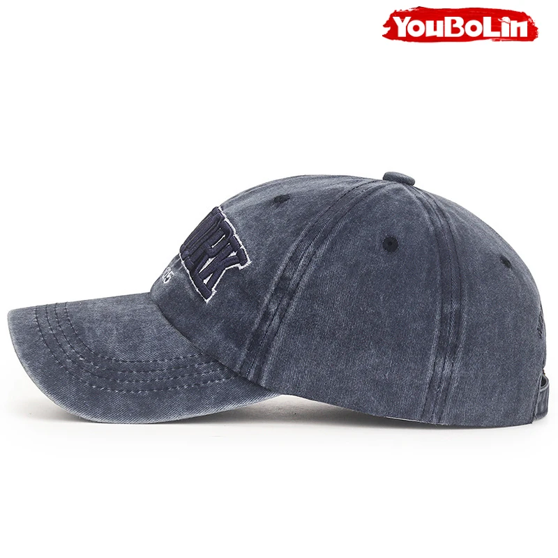 Einfache NEWYORK Baseballkappe mit englischer Stickerei, lässiger Outdoor-Sonnenhut – Detail 7