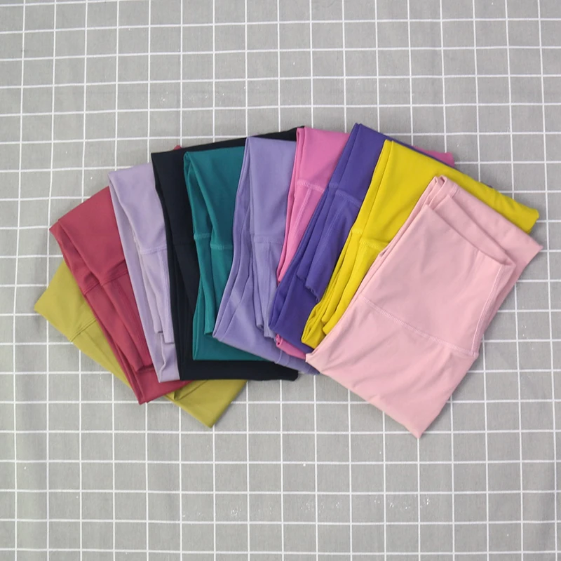 Women's Hip Up Yoga Pants Fitness Leggings Soft Naked-Feel Nylon Sport Pants Women's Athletic Tights High Waist Gym Jogging