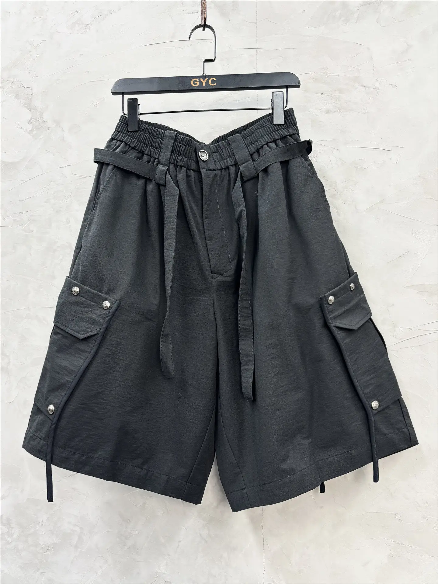 Designer Model Small Stand Cut Personality Fifth Pants Men's Trendy Loose Cargo Shorts Summer Fashion Casual Middle
