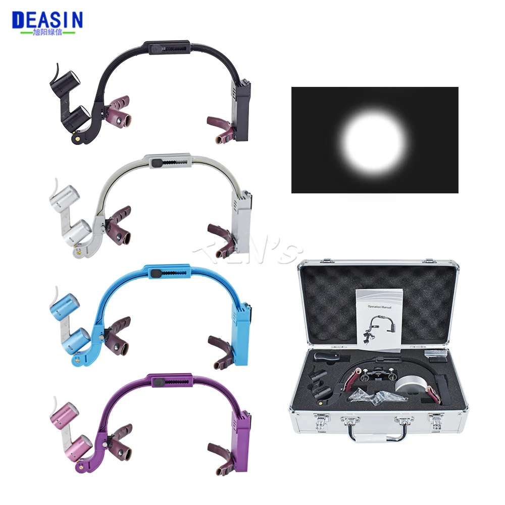 

Deasin Dental Colorful 5W LED Loupes Headlight 2.5x/ 3.5x Magnification Binocular Surgical Headlamp Dentistry Tools