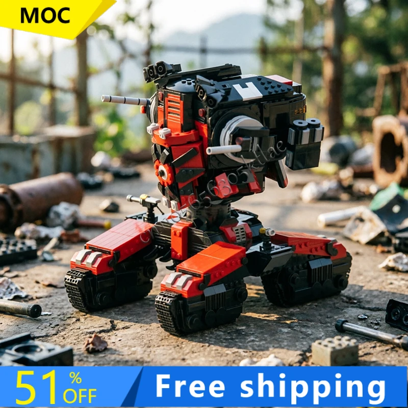 

2622 детали MOC: Модель тяжелого бронированного робота из знаменитой киносерии, конструктор для самостоятельной сборки, игрушка, подарок на Рождество для детей