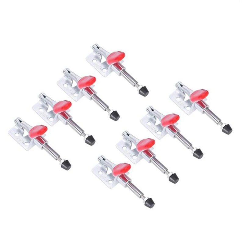 8Pcs GH301A 45Kg Toggle Clamp Quick Release Pull Action Vertical/Horizontal Type Clamps U-Shaped Bar For Woodworking