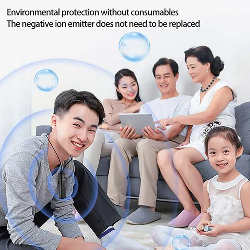 Hanging Neck Air Purifier Personal Wearable Mini Portable Car Home Negative Ion Generator Necklace Air Purifier