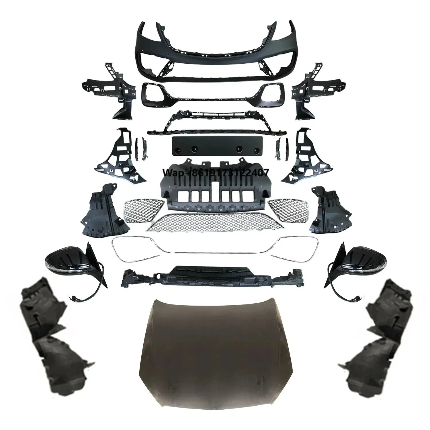 Car Body Parts Full Body Kit For  S Class W221 2008-2013 Upgrade To S65 Model With Bumper Hood Grill Exhaus