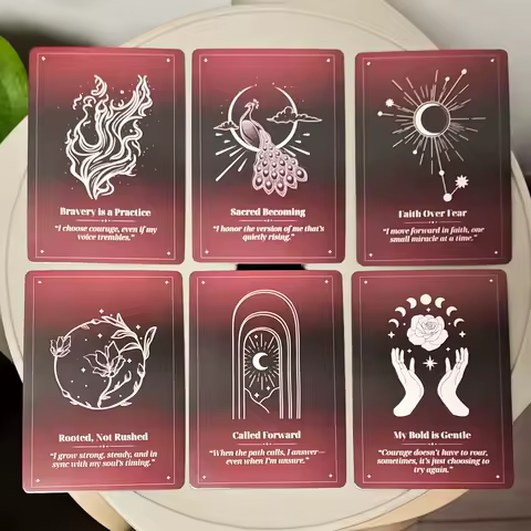 Affirmation Oracle Deck Cards 40 Pcs Oracle Cards Quiet Light Within 10.4*7.3cm