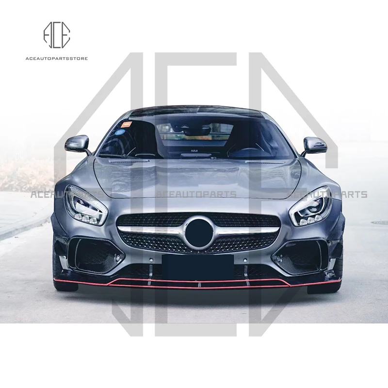 Auto car parts Modification Carbon Fiber Front Lip For Mercedes Benz AMG GT C S 2016-2018