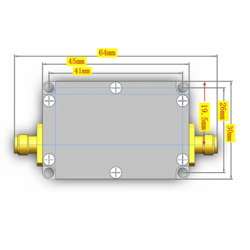 High Flatness Receiving Amplifier 10M-6GHz Gain 30DB RF Driven Hackrf One Reception Software Radio Receiver SMA